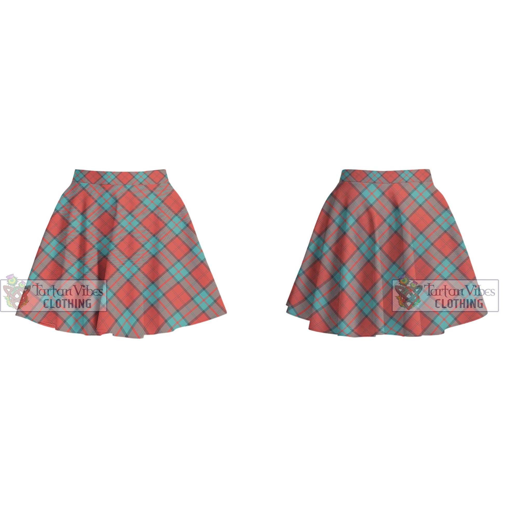 Tartan Vibes Clothing Dunbar Ancient Tartan Women's Plated Mini Skirt