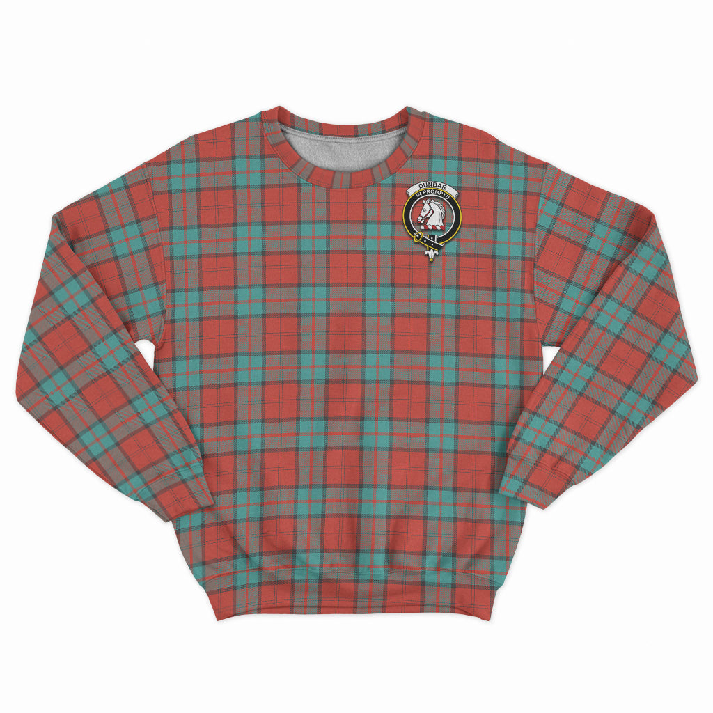 Dunbar Ancient Tartan Sweatshirt with Family Crest - Tartan Vibes Clothing