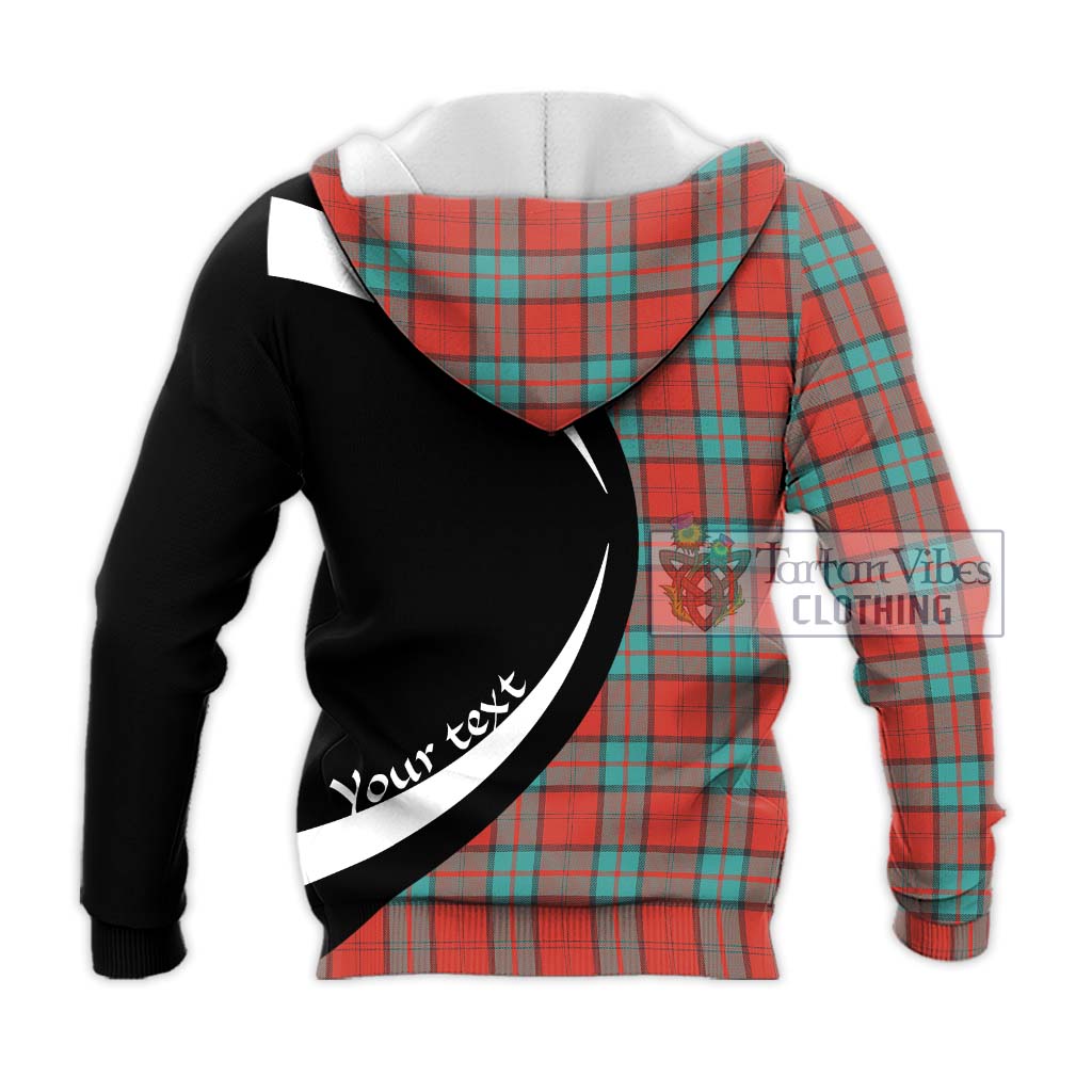 Dunbar Ancient Tartan Knitted Hoodie with Family Crest Circle Style - Tartan Vibes Clothing