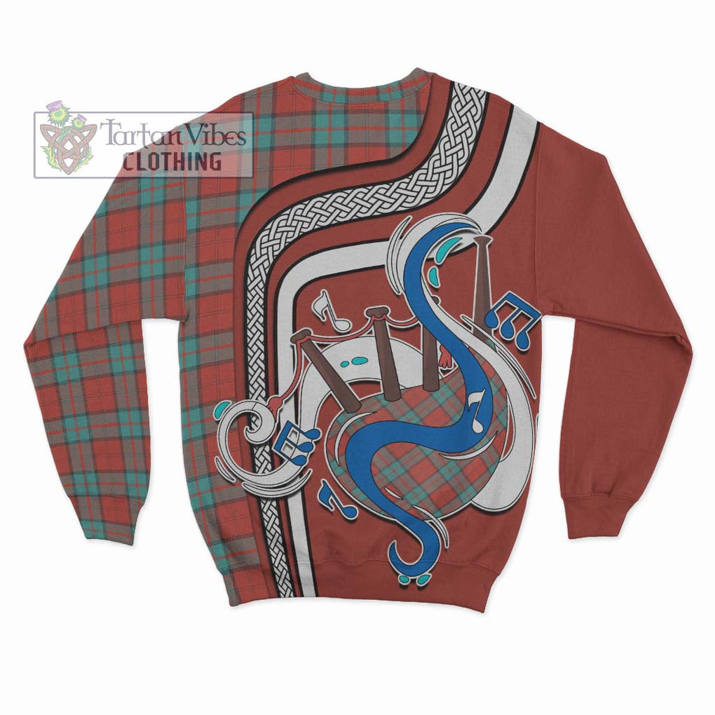 Dunbar Ancient Tartan Sweatshirt with Epic Bagpipe Style - Tartanvibesclothing Shop