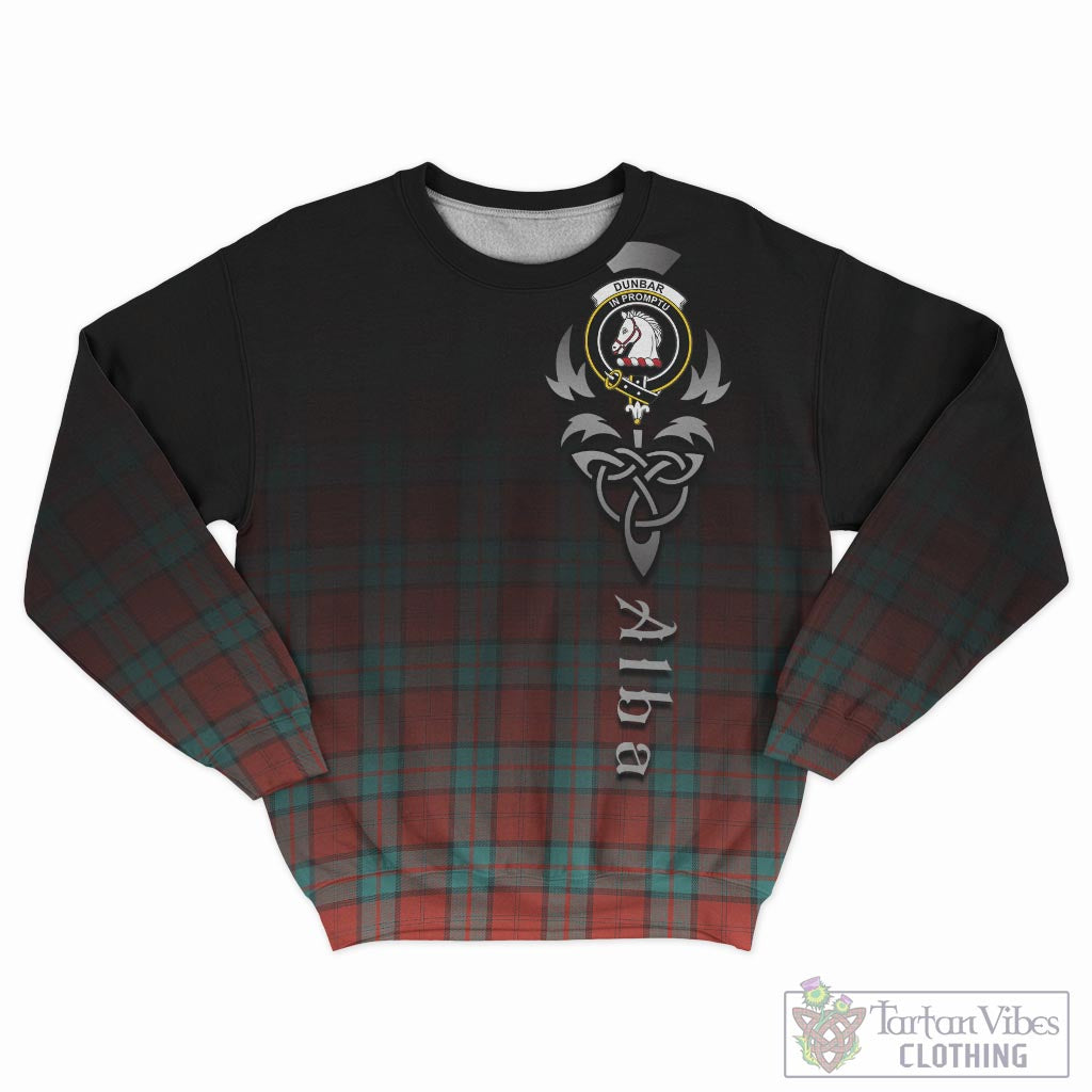 Tartan Vibes Clothing Dunbar Ancient Tartan Sweatshirt Featuring Alba Gu Brath Family Crest Celtic Inspired