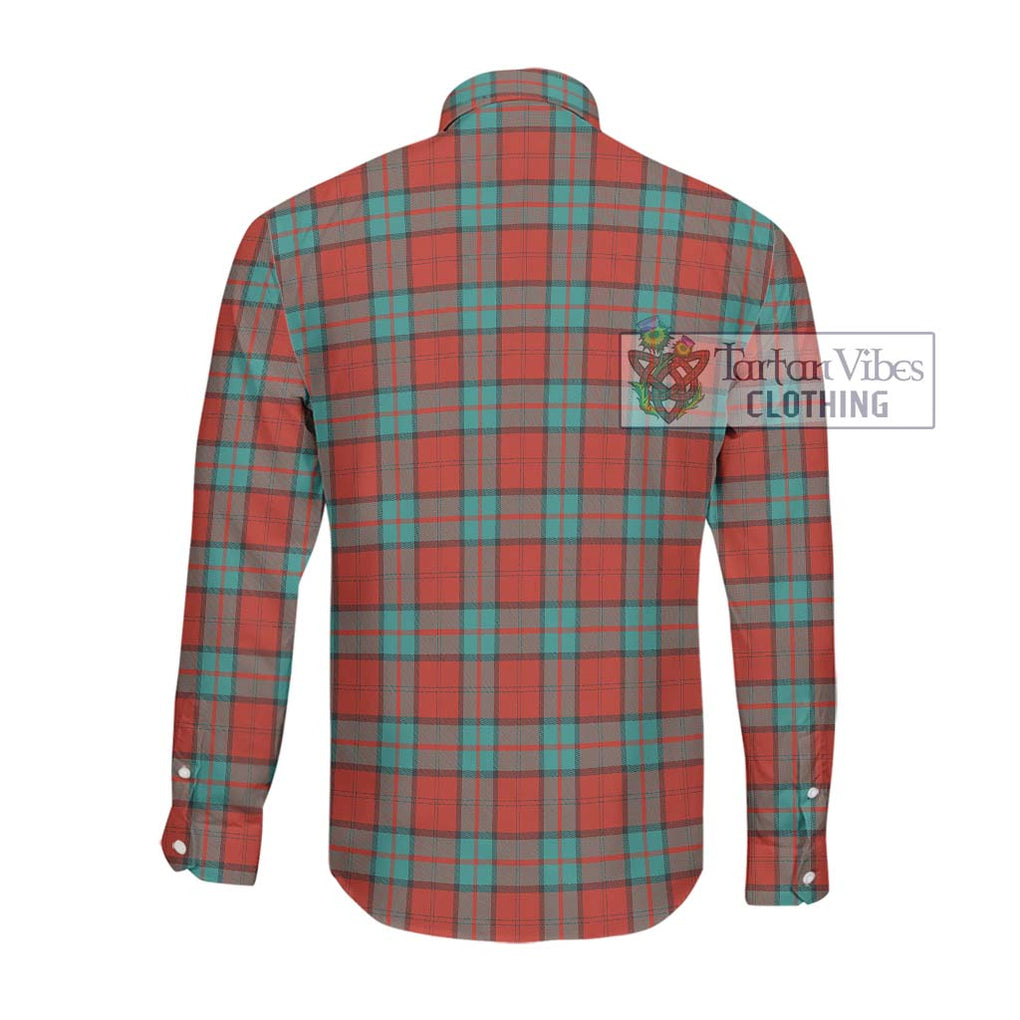 Dunbar Ancient Tartan Long Sleeve Button Shirt with Family Crest DNA In Me Style - Tartanvibesclothing Shop