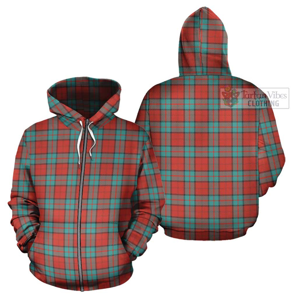 Dunbar Ancient Tartan Cotton Hoodie Zip Hoodie - Tartan Vibes Clothing