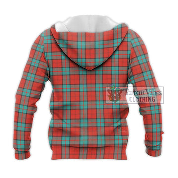 Dunbar Ancient Tartan Knitted Hoodie with Family Crest DNA In Me Style