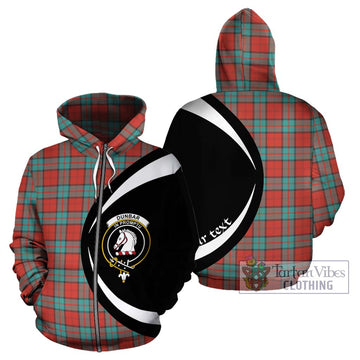 Dunbar Ancient Tartan Hoodie with Family Crest Circle Style