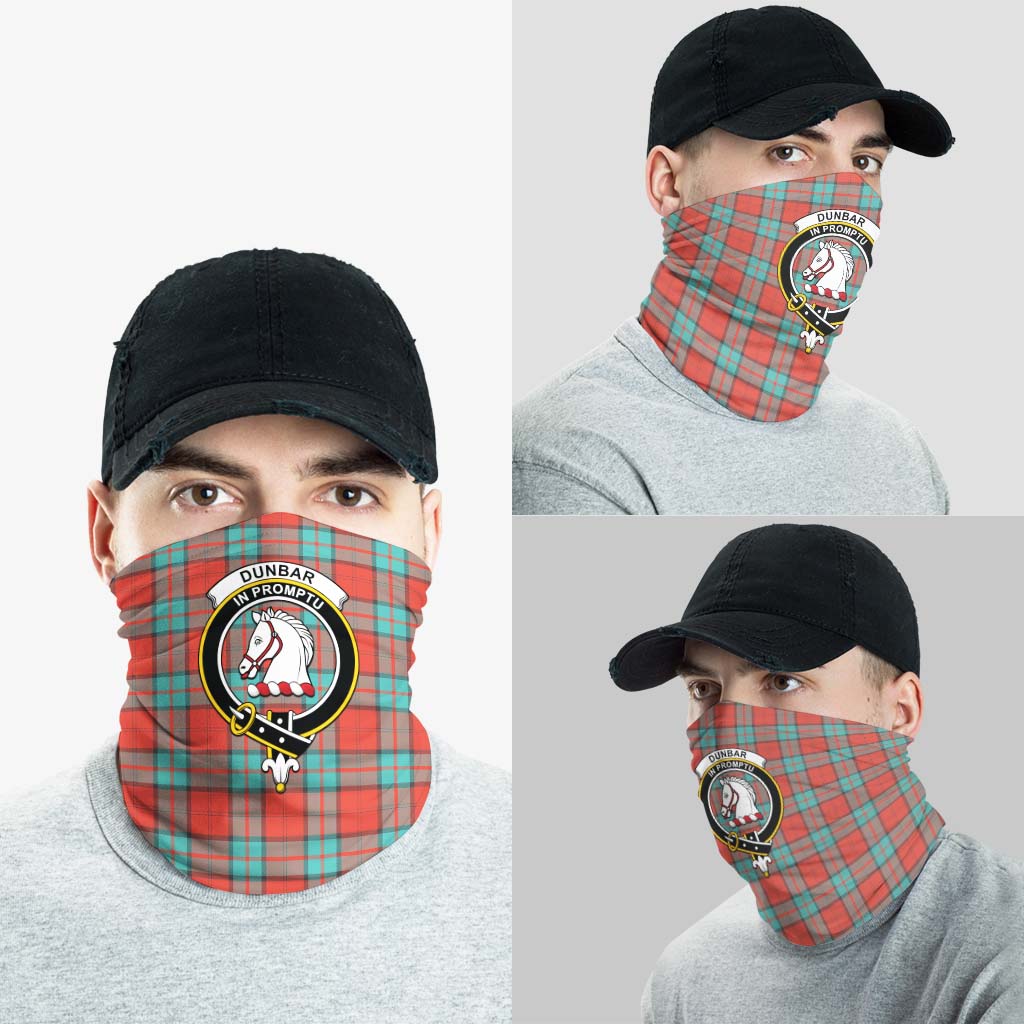 Dunbar Ancient Tartan Neck Gaiters, Tartan Bandanas, Tartan Head Band with Family Crest