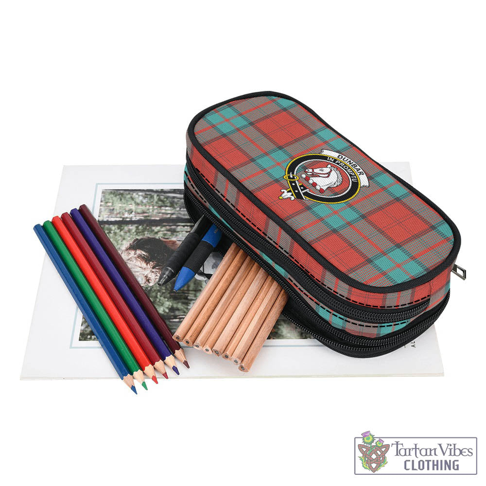 Tartan Vibes Clothing Dunbar Ancient Tartan Pen and Pencil Case with Family Crest