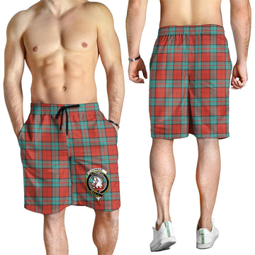 Dunbar Ancient Tartan Mens Shorts with Family Crest