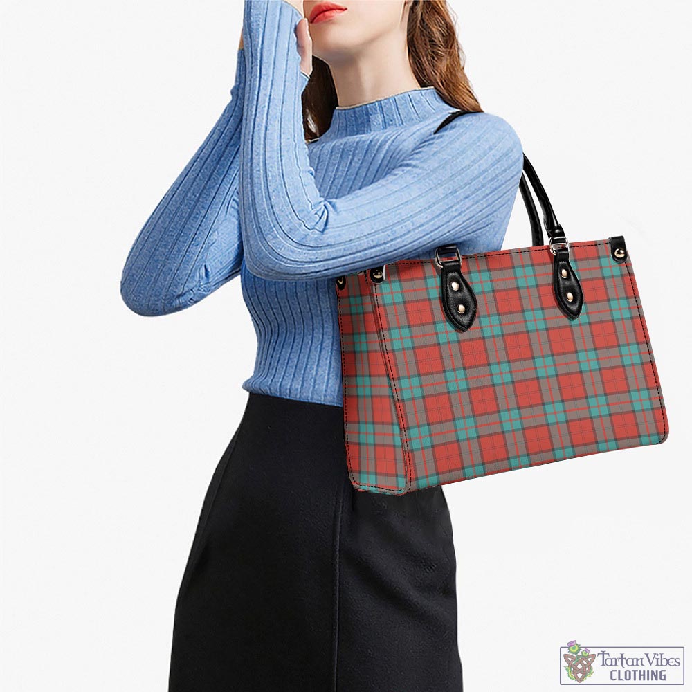 Tartan Vibes Clothing Dunbar Ancient Tartan Luxury Leather Handbags