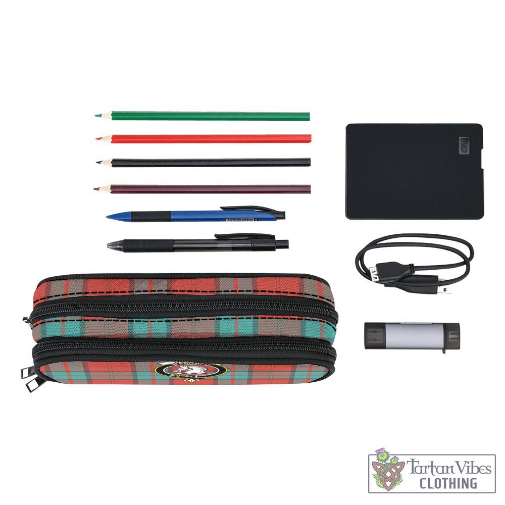 Tartan Vibes Clothing Dunbar Ancient Tartan Pen and Pencil Case with Family Crest