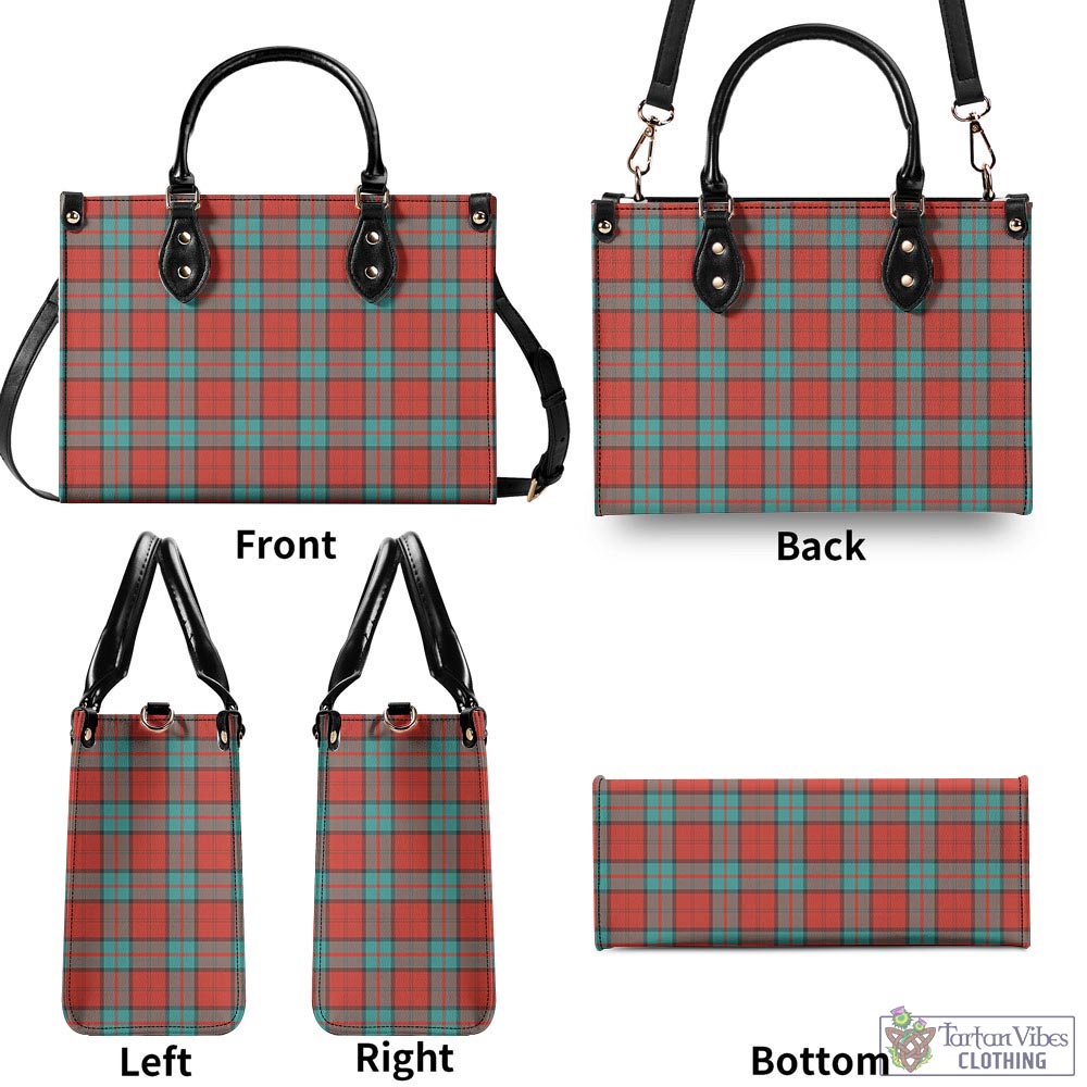 Tartan Vibes Clothing Dunbar Ancient Tartan Luxury Leather Handbags