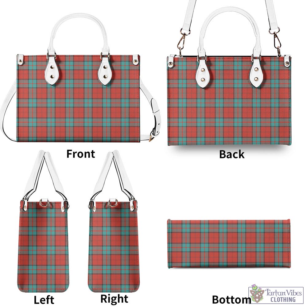 Tartan Vibes Clothing Dunbar Ancient Tartan Luxury Leather Handbags