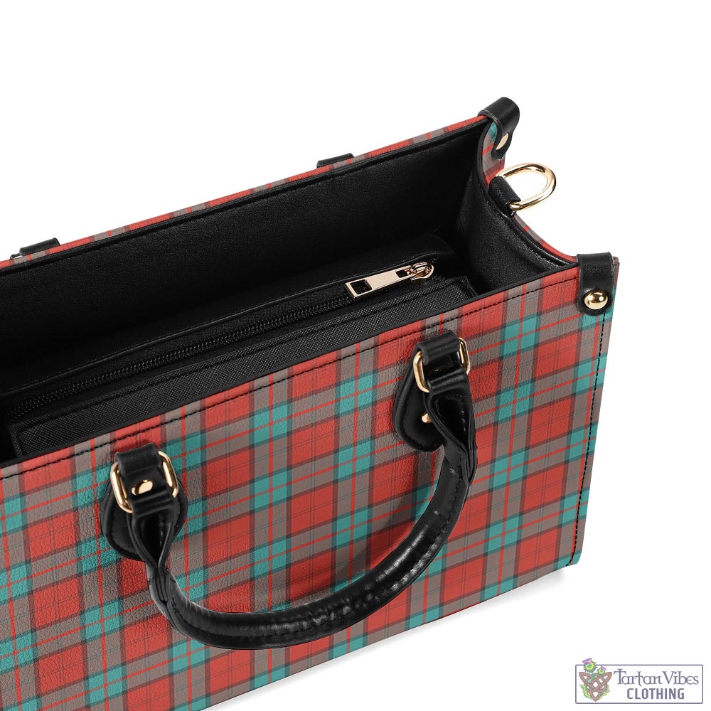 Tartan Vibes Clothing Dunbar Ancient Tartan Luxury Leather Handbags