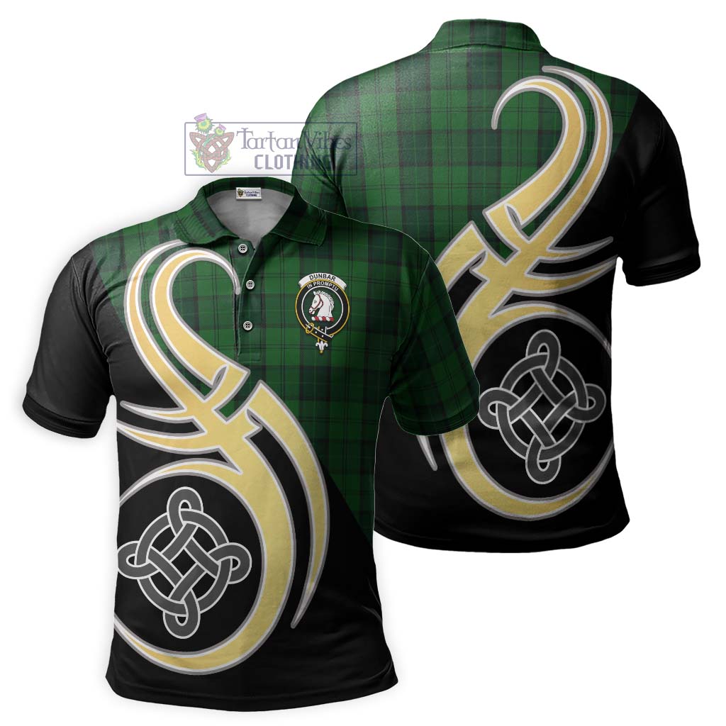 Dunbar Hunting Tartan Polo Shirt with Family Crest and Celtic Symbol Style Kid - Tartan Vibes Clothing