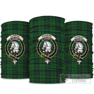 Dunbar Hunting Tartan Neck Gaiters, Tartan Bandanas, Tartan Head Band with Family Crest