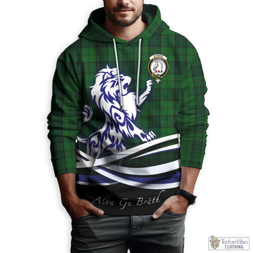 Dunbar Hunting Tartan Hoodie with Alba Gu Brath Regal Lion Emblem