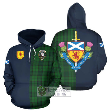 Dunbar Hunting Tartan Hoodie Alba with Scottish Lion Royal Arm Half Style