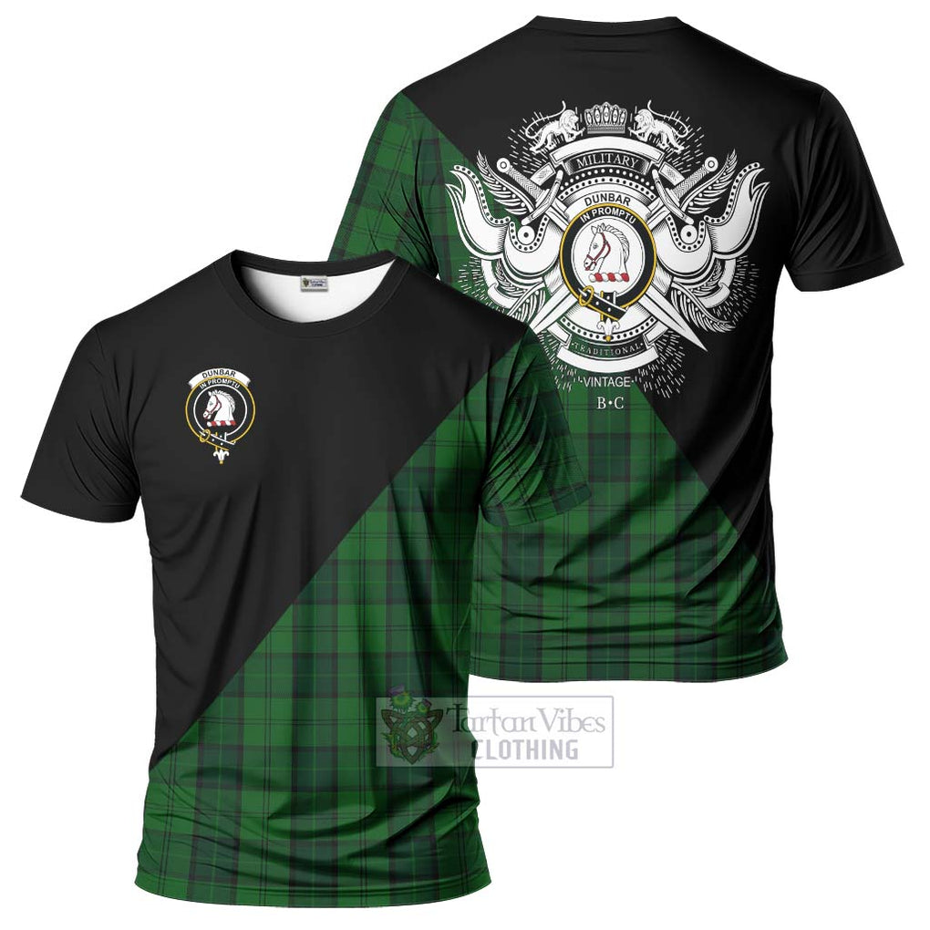 Dunbar Hunting Tartan T-Shirt with Family Crest and Military Logo Style Kid's Shirt - Tartanvibesclothing Shop