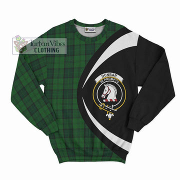 Dunbar Hunting Tartan Sweatshirt with Family Crest Circle Style