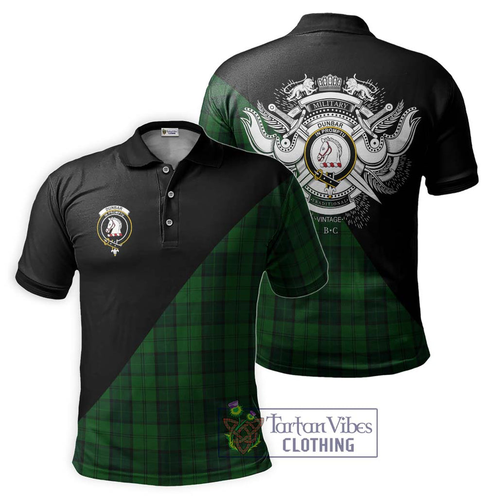 Dunbar Hunting Tartan Polo Shirt with Family Crest and Military Logo Style Kid - Tartanvibesclothing Shop