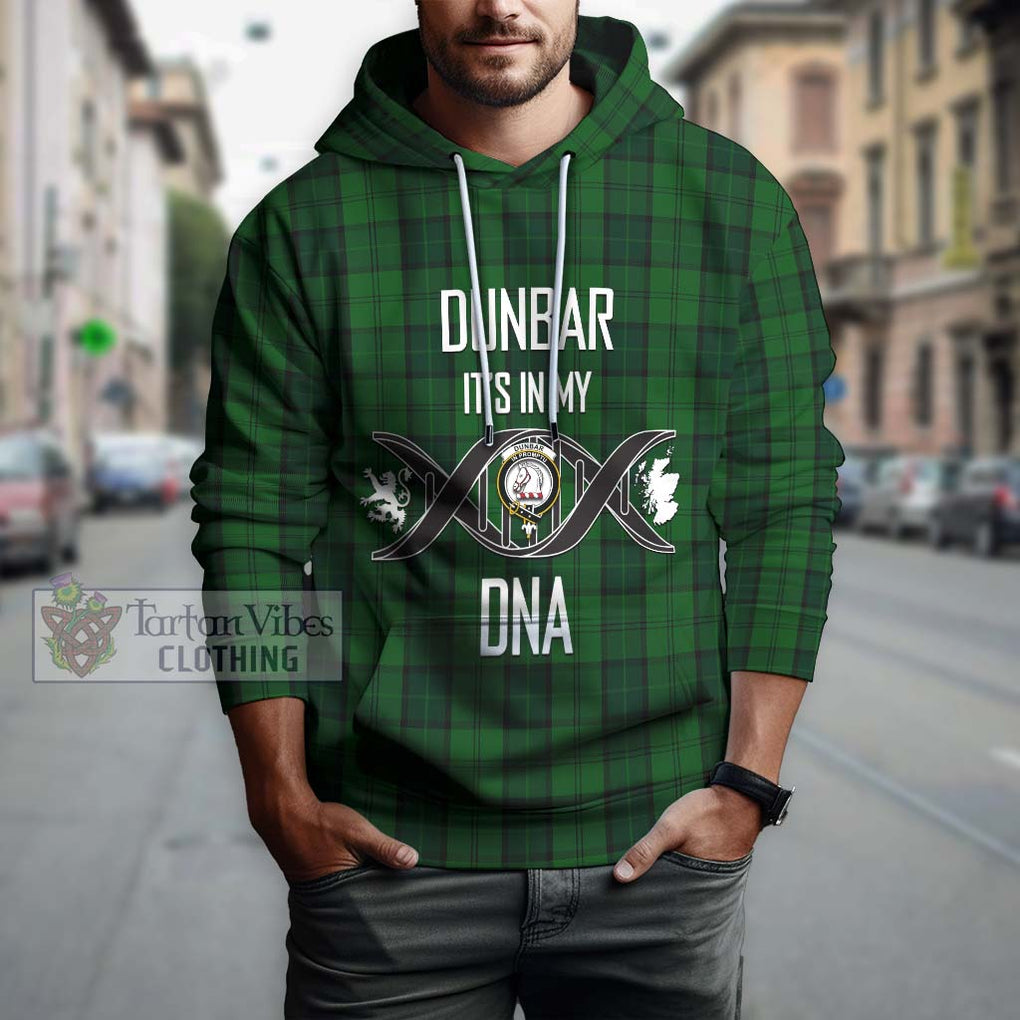 Dunbar Hunting Tartan Hoodie with Family Crest DNA In Me Style Pullover Hoodie - Tartanvibesclothing Shop