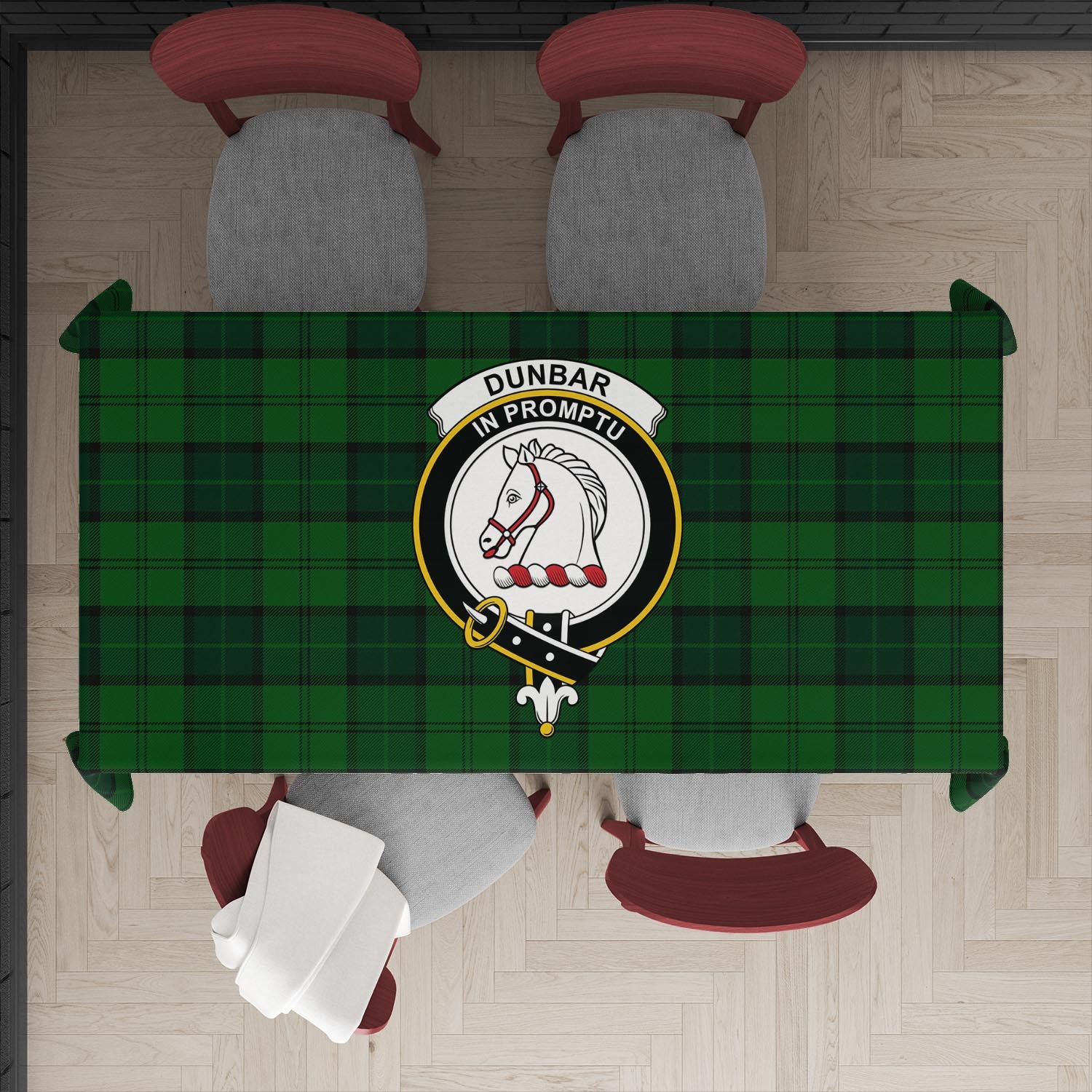 dunbar-hunting-tatan-tablecloth-with-family-crest