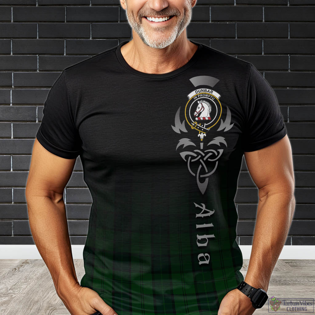 Tartan Vibes Clothing Dunbar Hunting Tartan T-Shirt Featuring Alba Gu Brath Family Crest Celtic Inspired