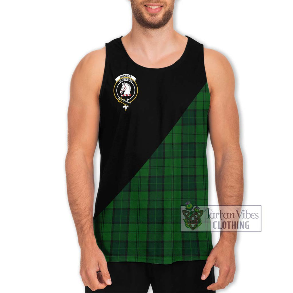 Dunbar Hunting Tartan Men's Tank Top with Family Crest and Military Logo Style Men - Tartanvibesclothing Shop