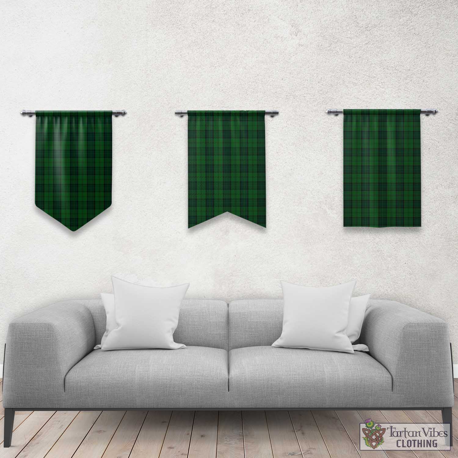 Tartan Vibes Clothing Dunbar Hunting Tartan Gonfalon, Tartan Banner