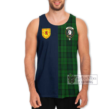 Dunbar Hunting Tartan Men's Tank Top Alba with Scottish Lion Royal Arm Half Style