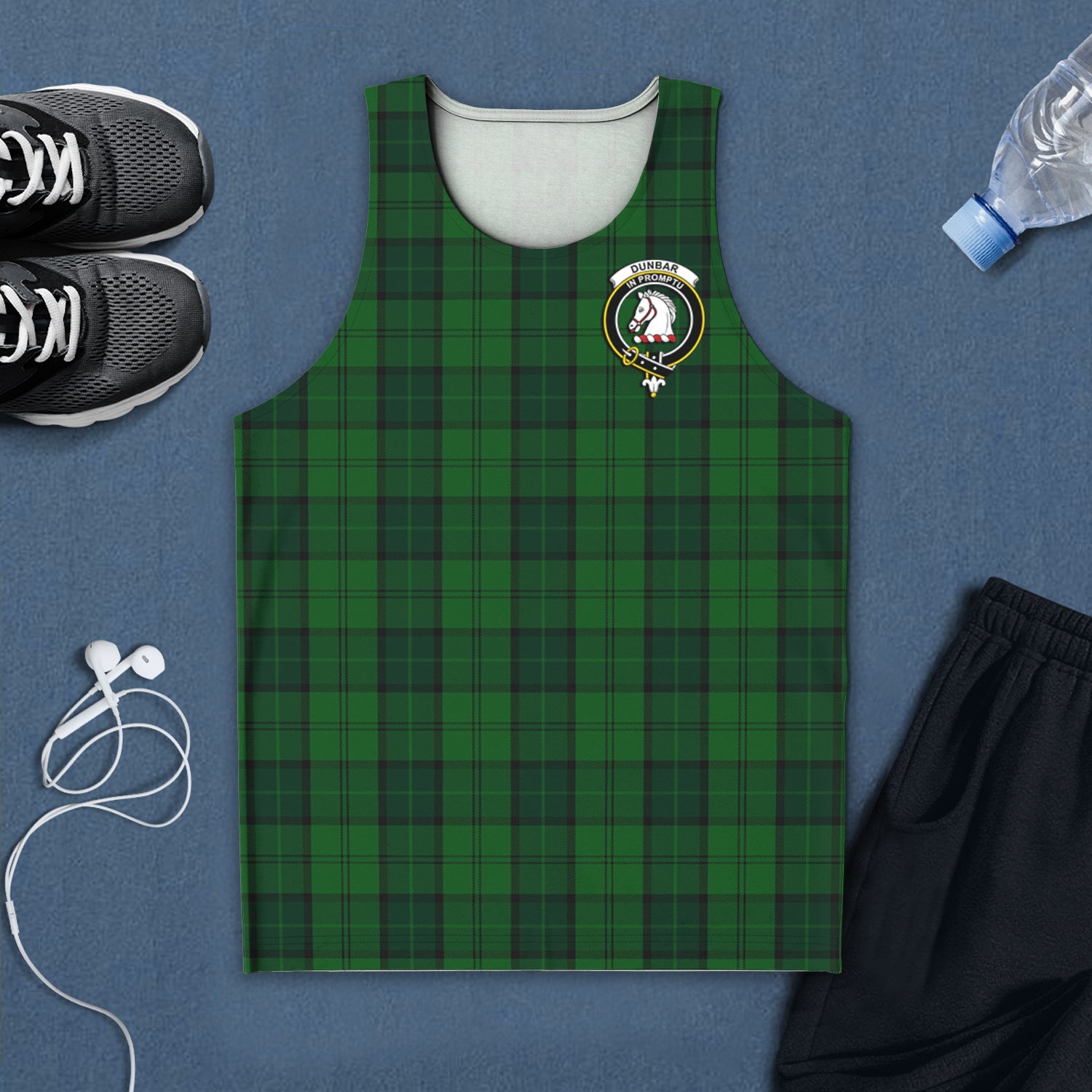 dunbar-hunting-tartan-mens-tank-top-with-family-crest