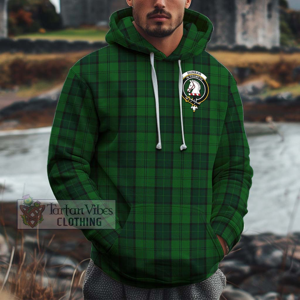 Dunbar Hunting Tartan Cotton Hoodie with Family Crest Pullover Hoodie XS - Tartan Vibes Clothing