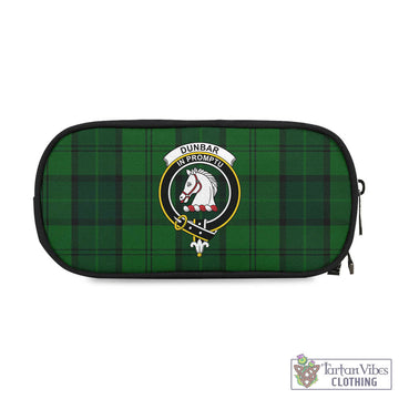 Dunbar Hunting Tartan Pen and Pencil Case with Family Crest