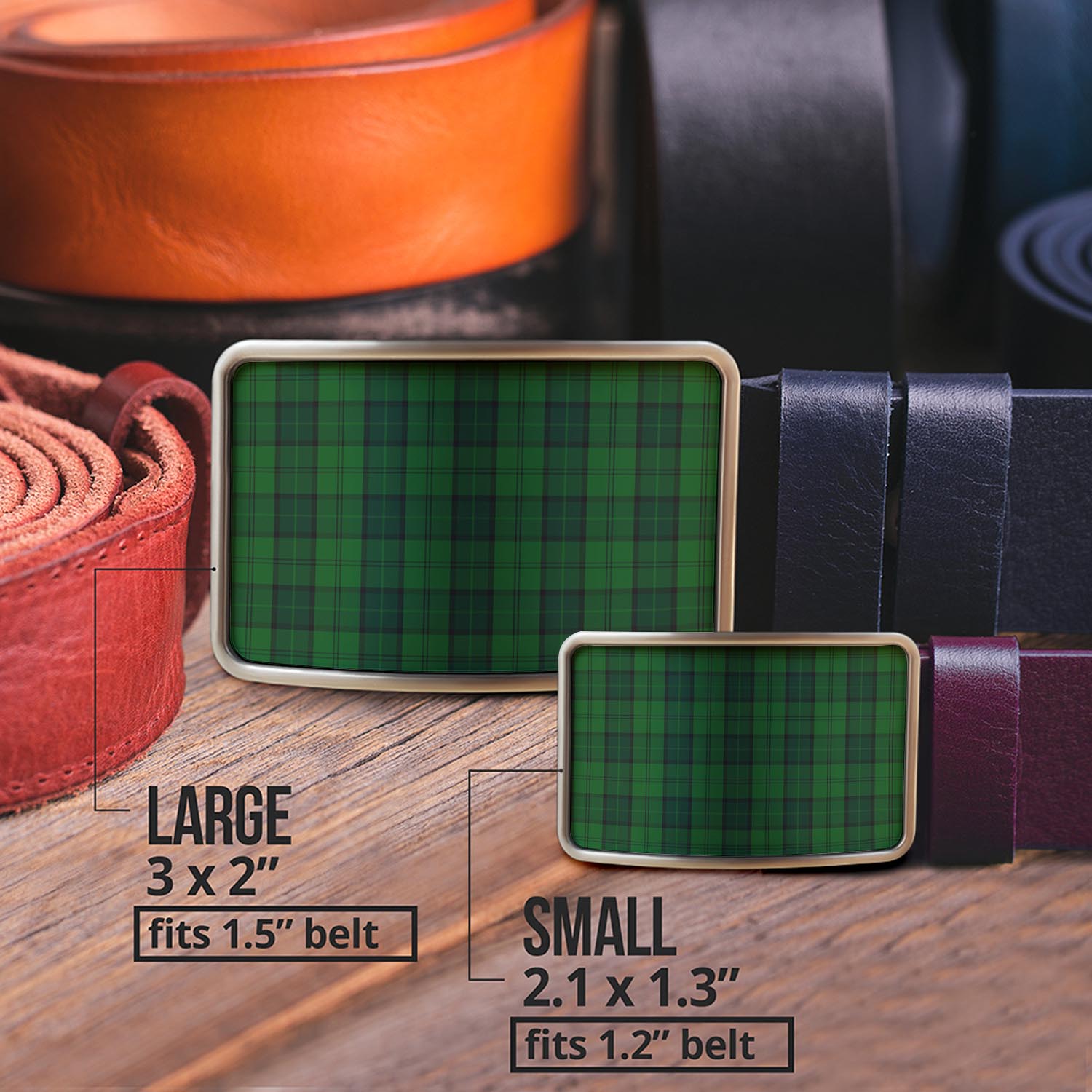 Dunbar Hunting Tartan Belt Buckles - Tartan Vibes Clothing