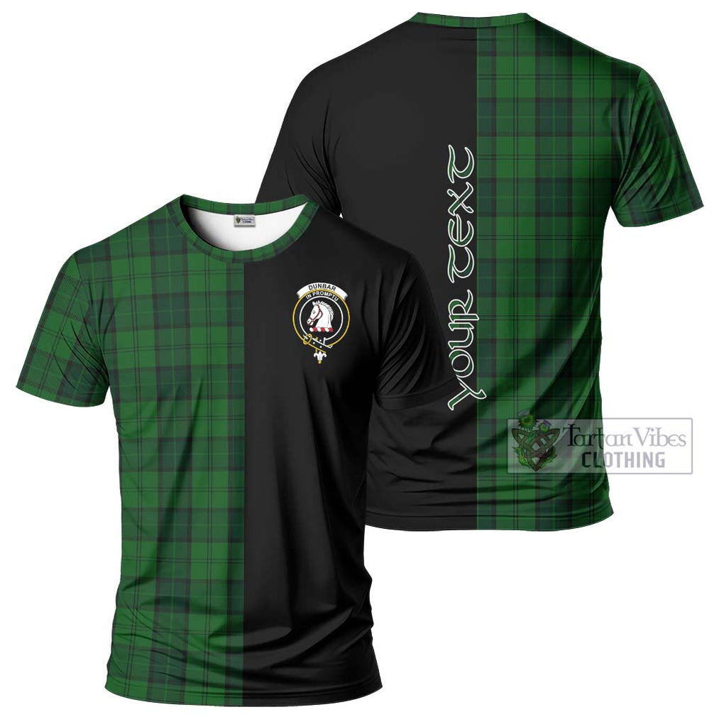 Dunbar Hunting Tartan T-Shirt with Family Crest and Half Of Me Style Kid's Shirt - Tartanvibesclothing Shop