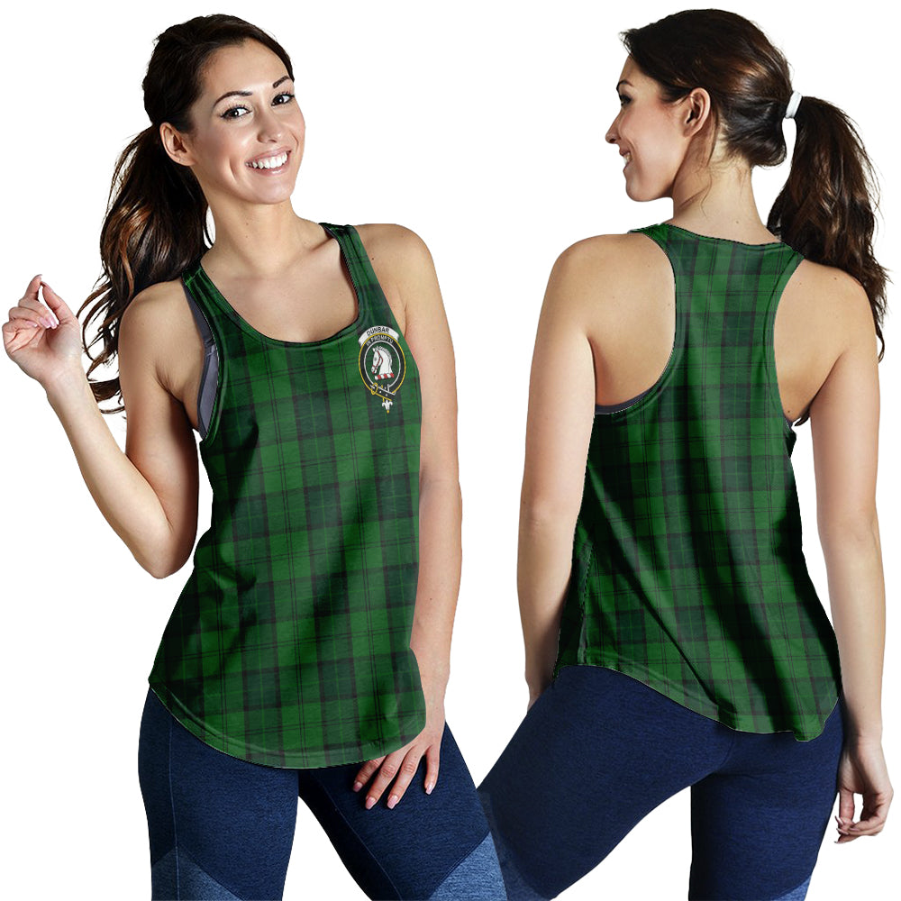 dunbar-hunting-tartan-women-racerback-tanks-with-family-crest