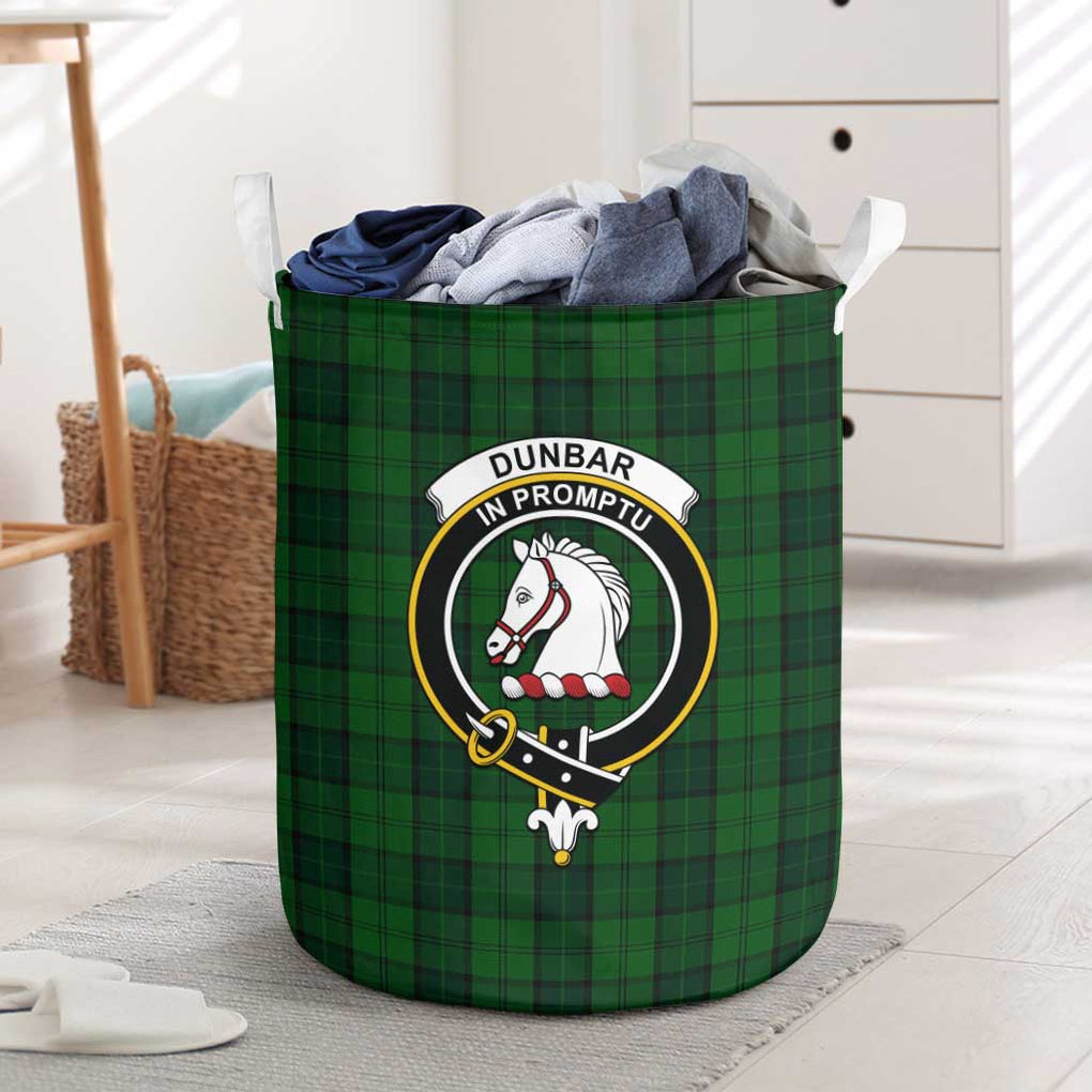 Dunbar Hunting Tartan Laundry Basket with Family Crest One Size - Tartanvibesclothing Shop