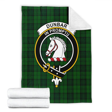 Dunbar Hunting Tartan Blanket with Family Crest