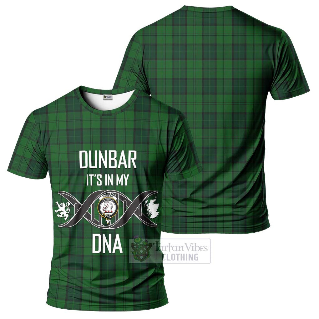 Dunbar Hunting Tartan T-Shirt with Family Crest DNA In Me Style - Tartan Vibes Clothing