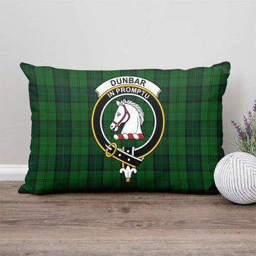 Dunbar Hunting Tartan Pillow Cover with Family Crest