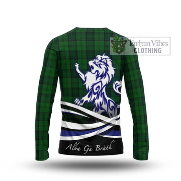 Dunbar Hunting Tartan Long Sleeve T-Shirt with Alba Gu Brath Regal Lion Emblem