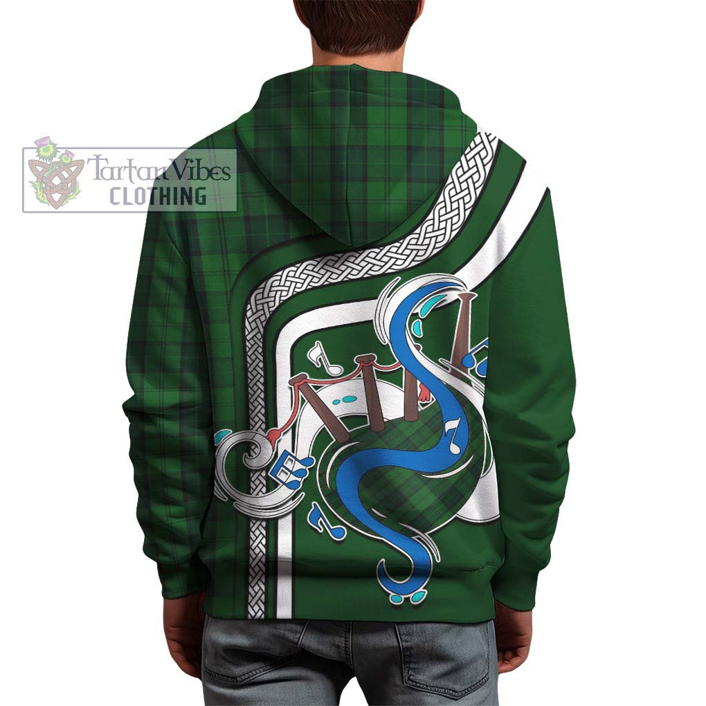 Dunbar Hunting Tartan Hoodie with Epic Bagpipe Style - Tartanvibesclothing Shop