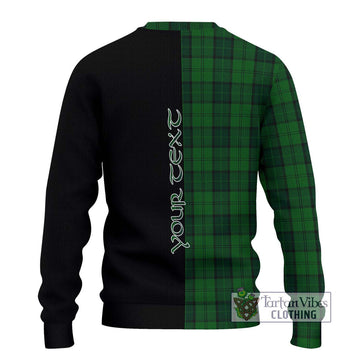 Dunbar Hunting Tartan Ugly Sweater with Family Crest and Half Of Me Style