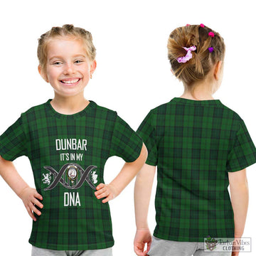 Dunbar Hunting Tartan Kid T-Shirt with Family Crest DNA In Me Style