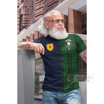 Dunbar Hunting Tartan Cotton T-shirt Alba with Scottish Lion Royal Arm Half Style