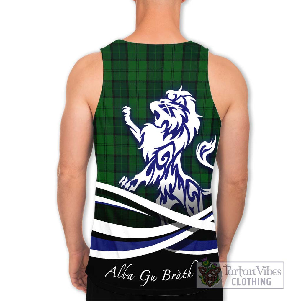 Dunbar Hunting Tartan Men's Tank Top with Alba Gu Brath Regal Lion Emblem - Tartanvibesclothing Shop