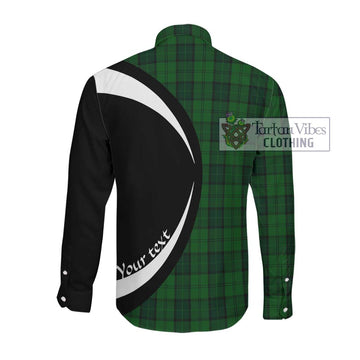 Dunbar Hunting Tartan Long Sleeve Button Up with Family Crest Circle Style