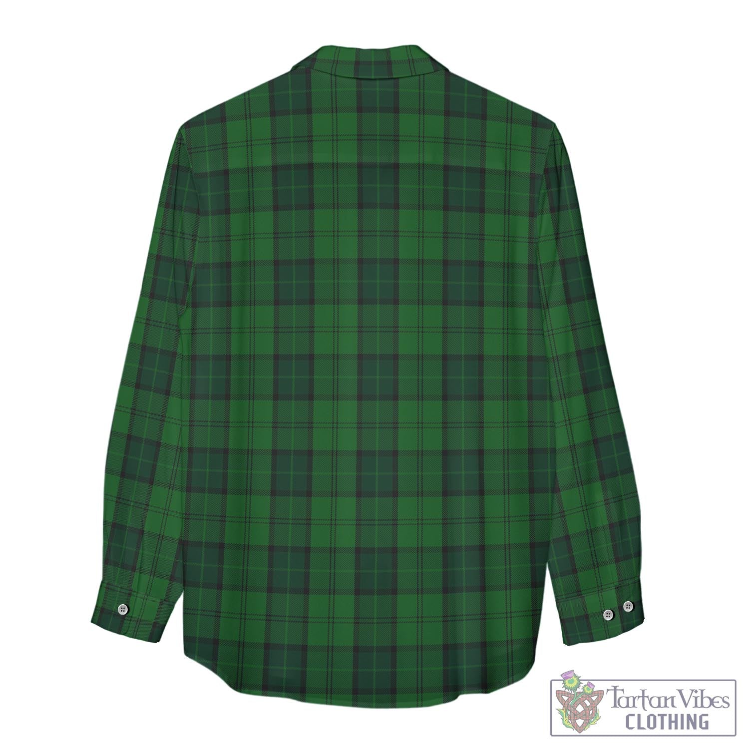 Tartan Vibes Clothing Dunbar Hunting Tartan Womens Casual Shirt with Family Crest