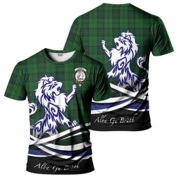 Dunbar Hunting Tartan T-Shirt with Alba Gu Brath Regal Lion Emblem