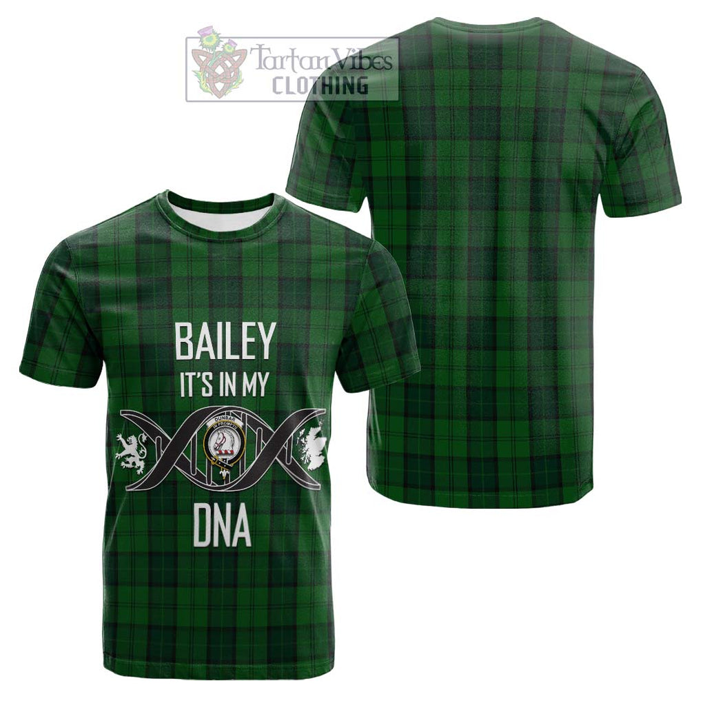 Tartan Vibes Clothing Dunbar Hunting Tartan Cotton T-shirt with Family Crest DNA In Me Style